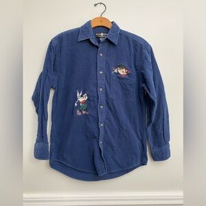 Vintage Looney‎ Tunes Embroidered Flannel